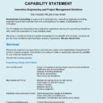 39 Effective Capability Statement Templates (+ Examples) ᐅ Regarding Capability Statement Sample Template