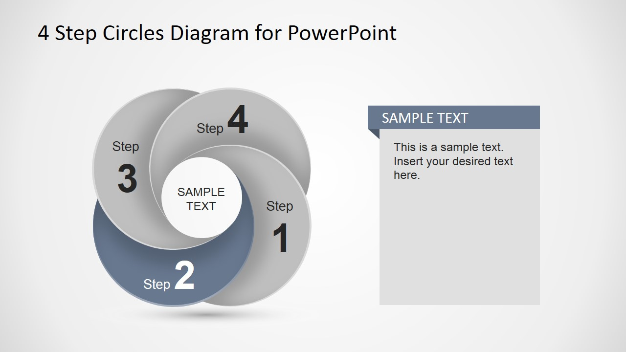 4 Step Circles Diagram For Powerpoint pertaining to Step Template With Circles And Numbers Sample