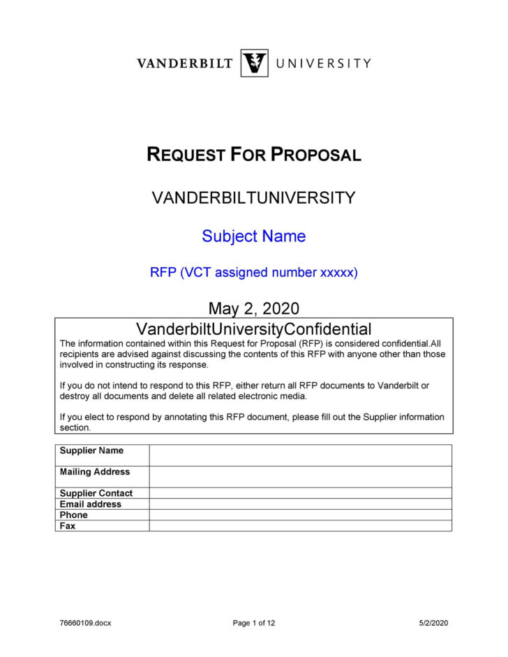 Response to RFP Template Sample