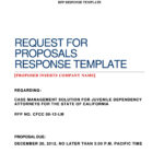 40+ Best Request For Proposal Templates & Examples (Rpf Templates) In Rfp Response Template Sample