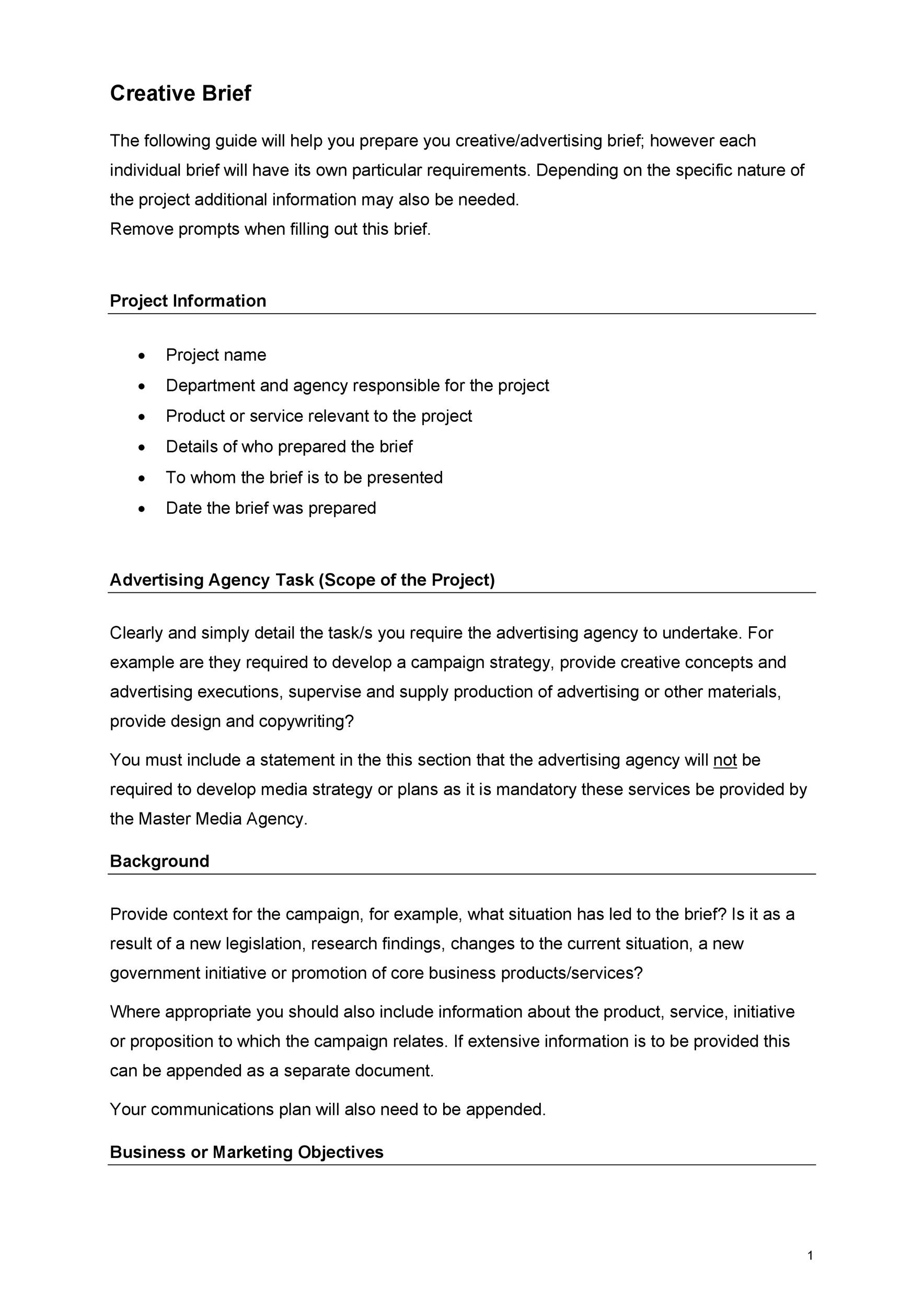 40 Creative Brief Templates &amp;amp; Examples ᐅ Templatelab regarding Briefing Paper Sample Template