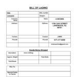 40 Free Bill Of Lading Forms & Templates ᐅ Templatelab Throughout Bol Sample Template