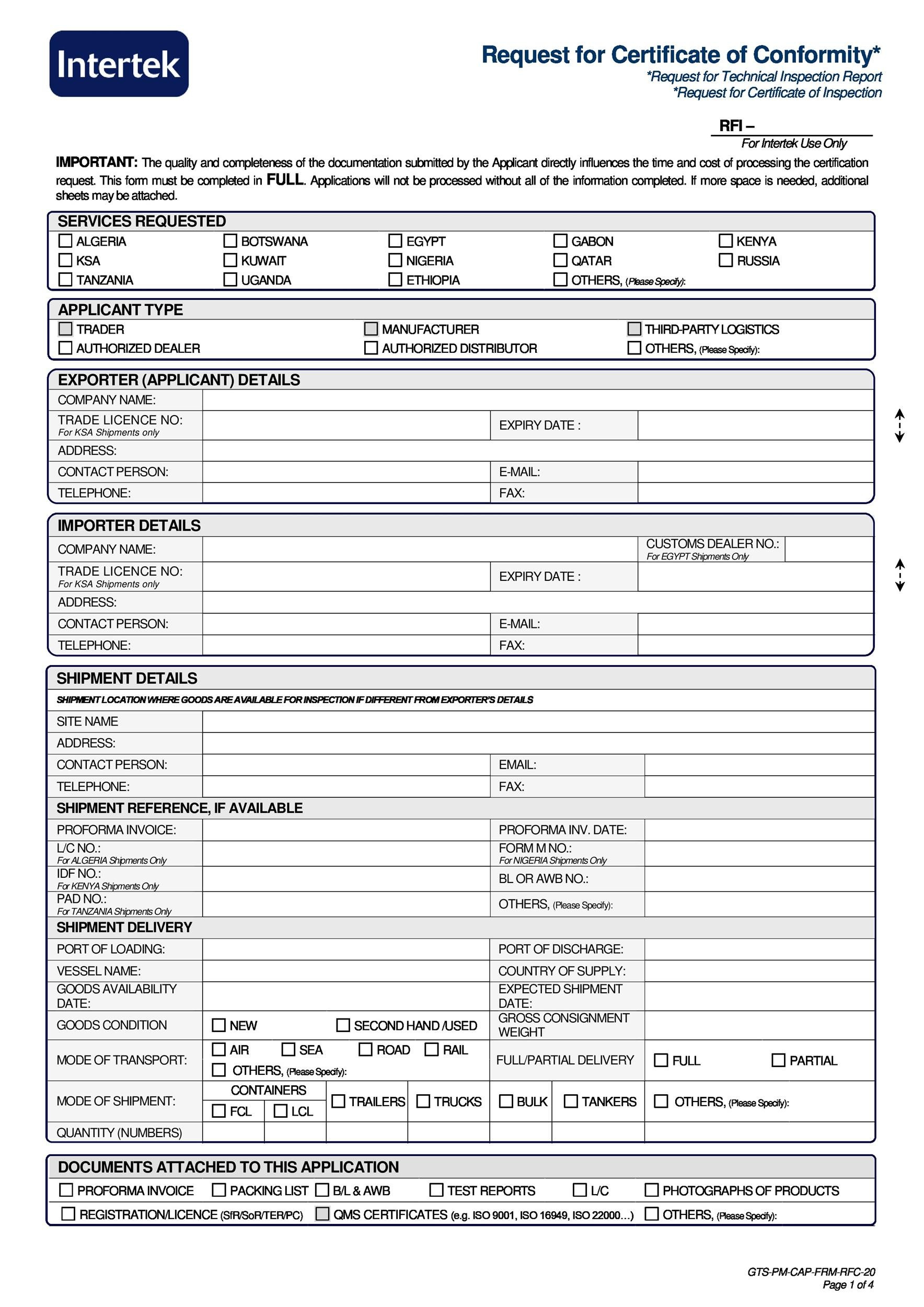 40 Free Certificate Of Conformance Templates &amp;amp; Forms ᐅ Templatelab inside Certificate of Conformity Sample Template