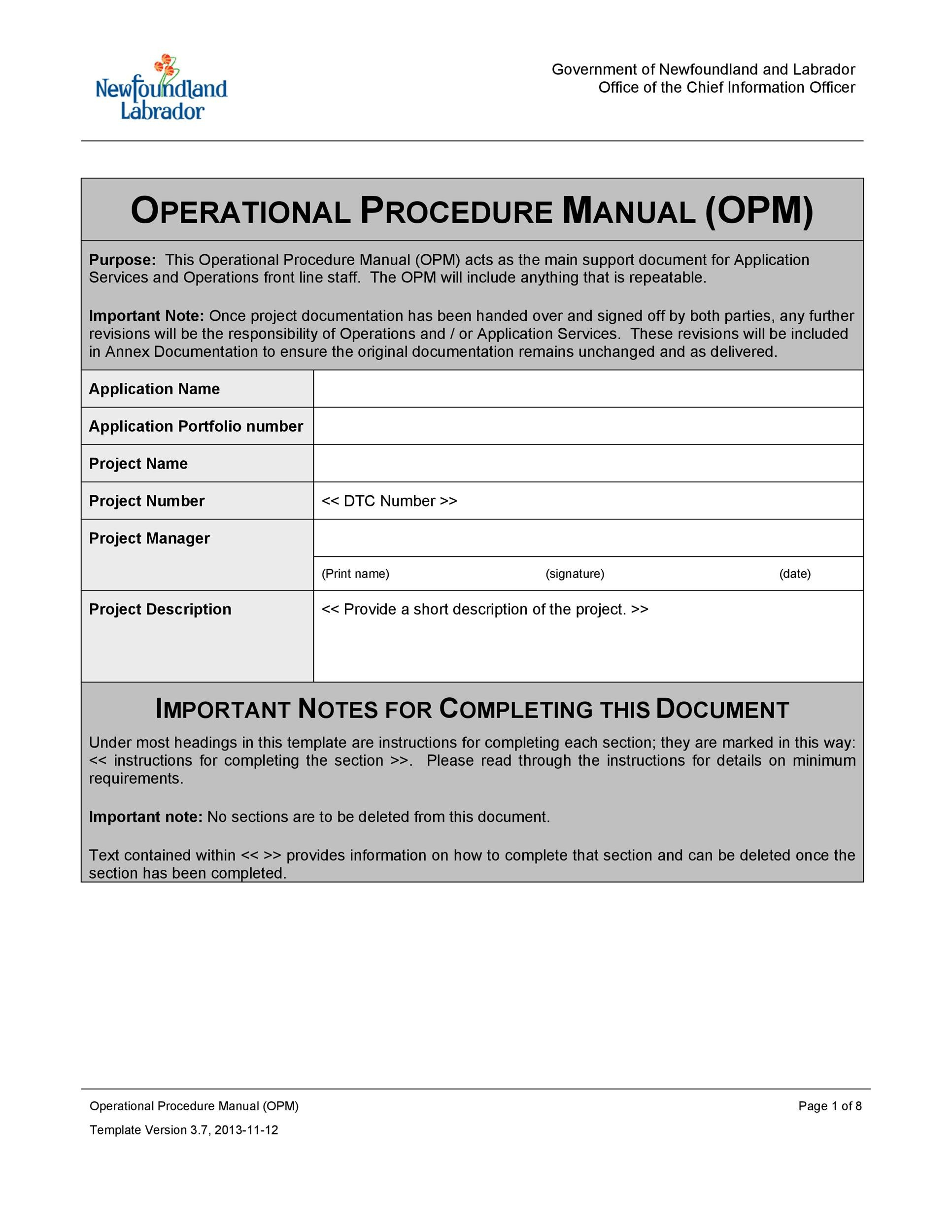 40 Free Instruction Manual Templates [Operation / User Manual] with User Manual Template Sample