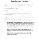 40 Free Sales Contract Templates [Word] ᐅ Templatelab With Regard To Sales Contract Sample Template