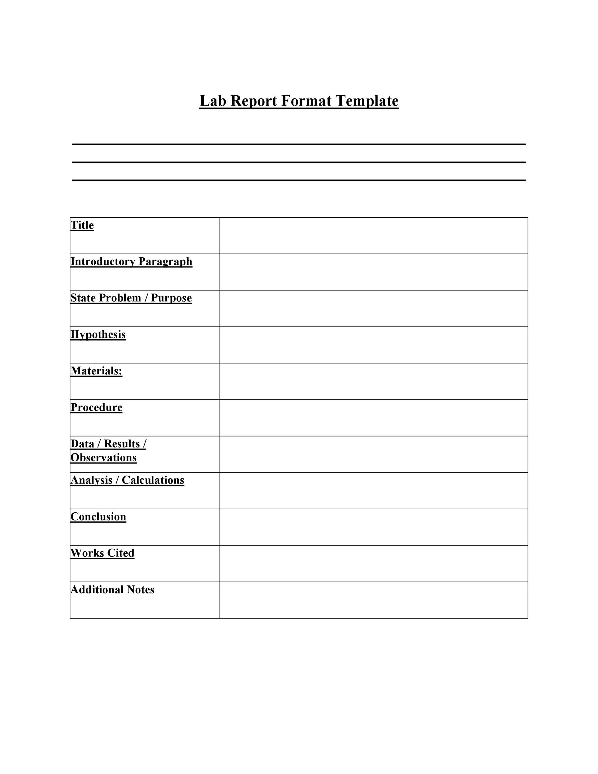 40 Lab Report Templates &amp;amp; Format Examples ᐅ Templatelab in Test Report Sample Template