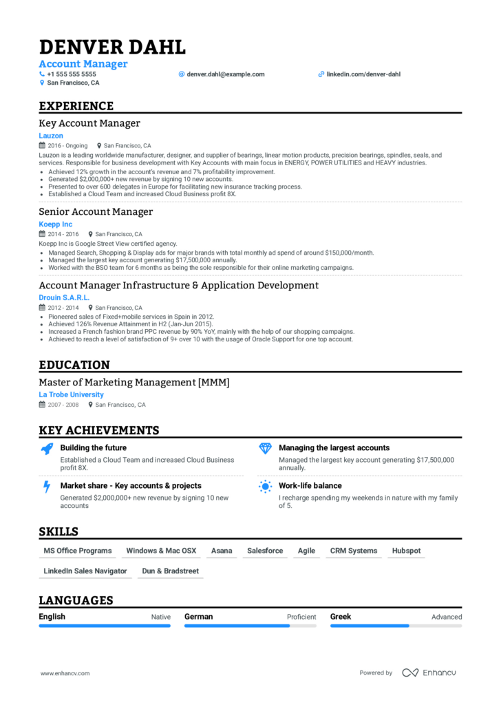 Basic Resume Template Sample