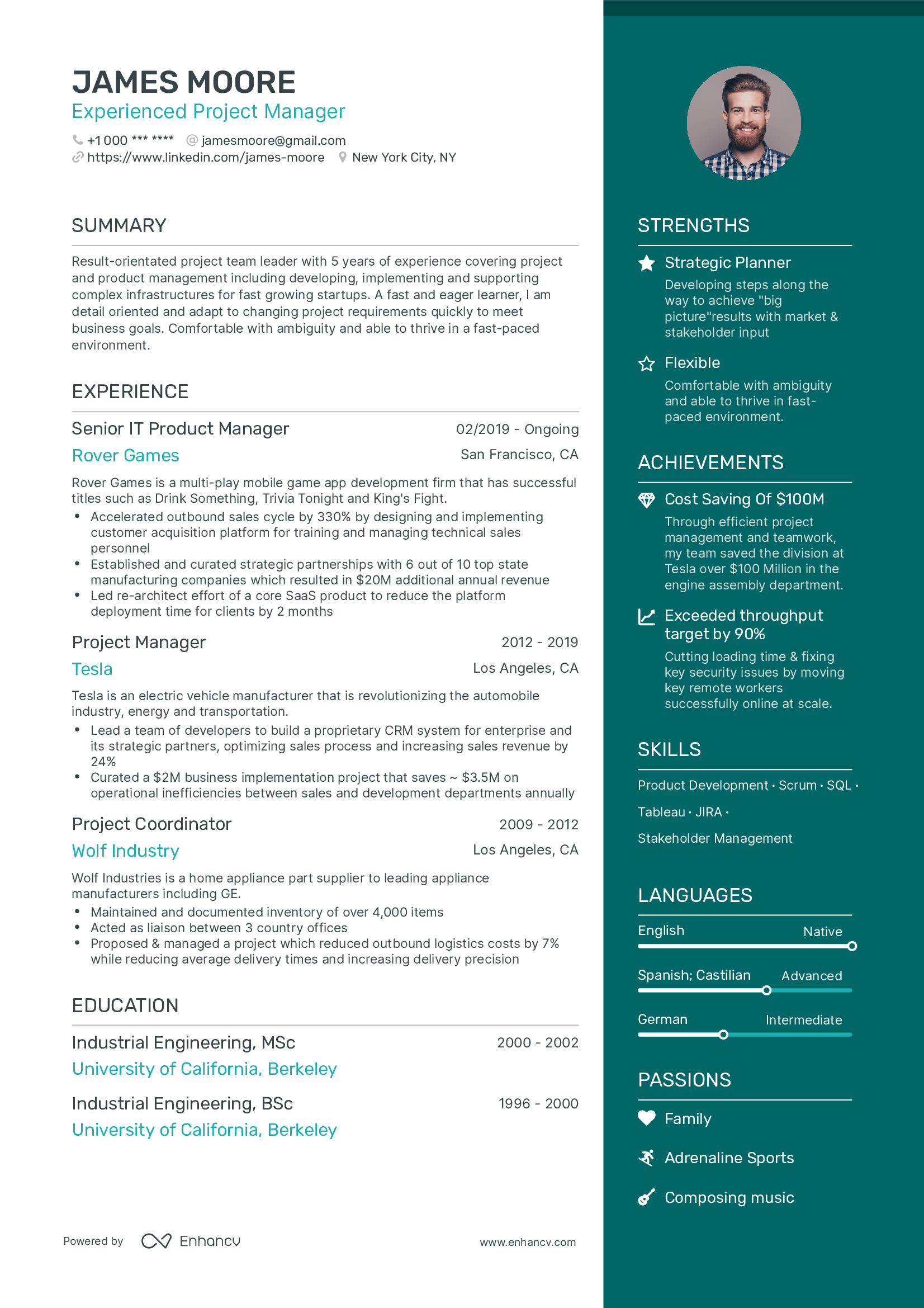 40+ Professional Resume Templates | Pdf Download throughout Cv Resume Sample Template