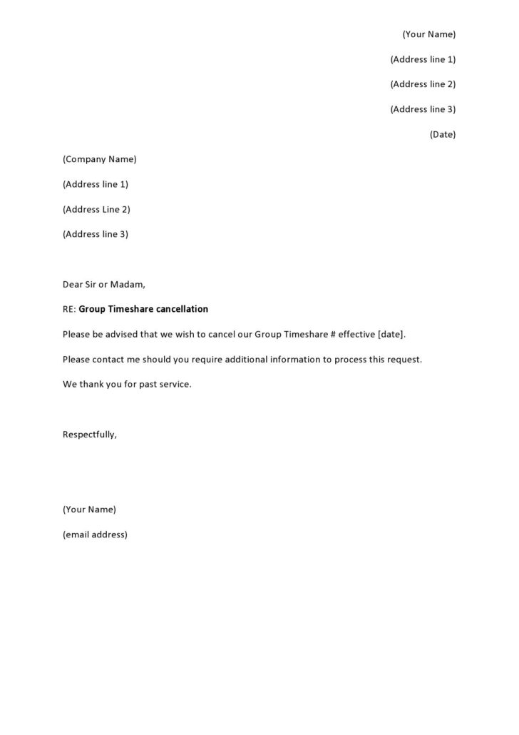 Timeshare Medical Hardship Letter Template Sample