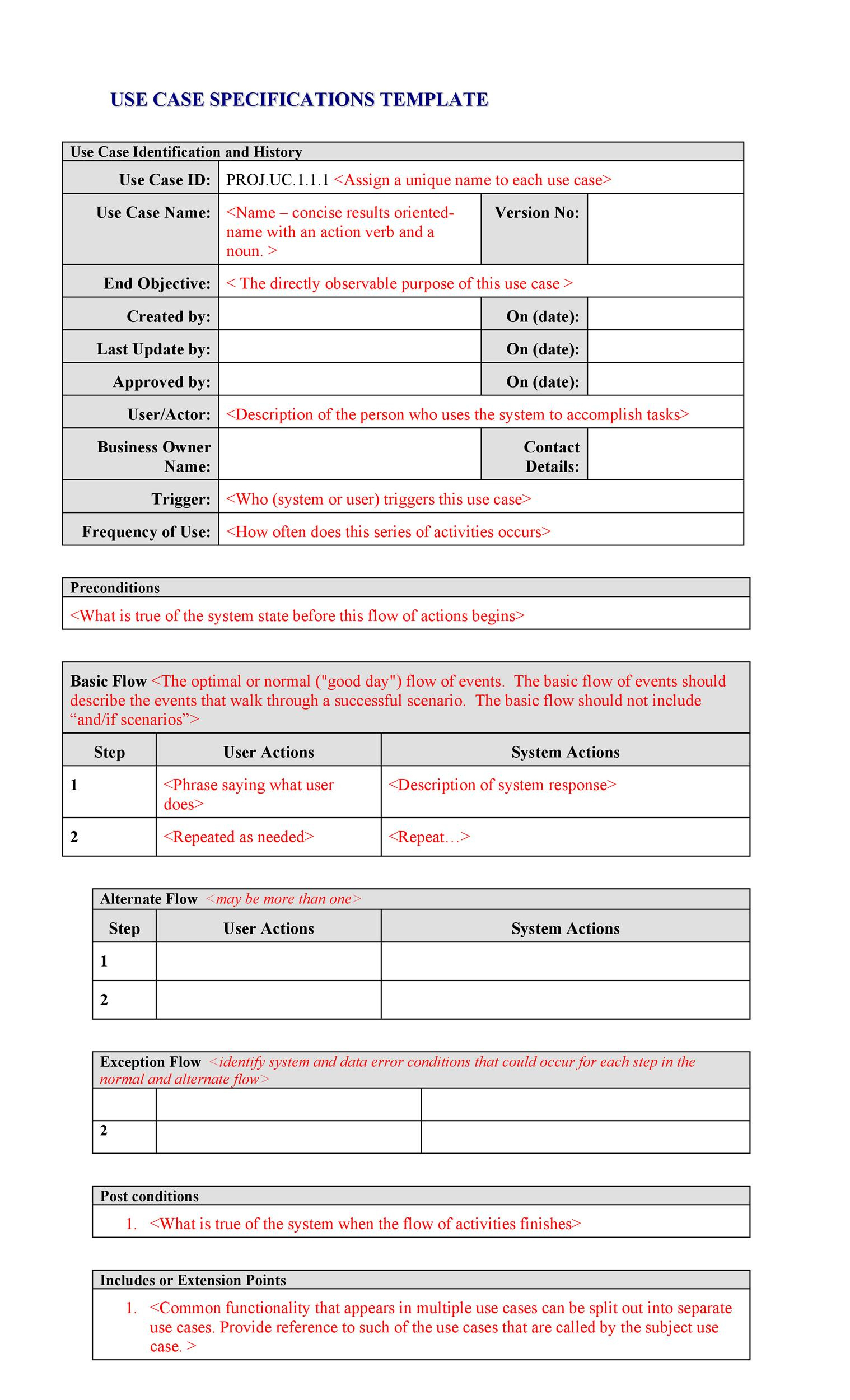 40 Use Case Templates &amp;amp; Examples (Word, Pdf) ᐅ Templatelab regarding Use Case Sample Template