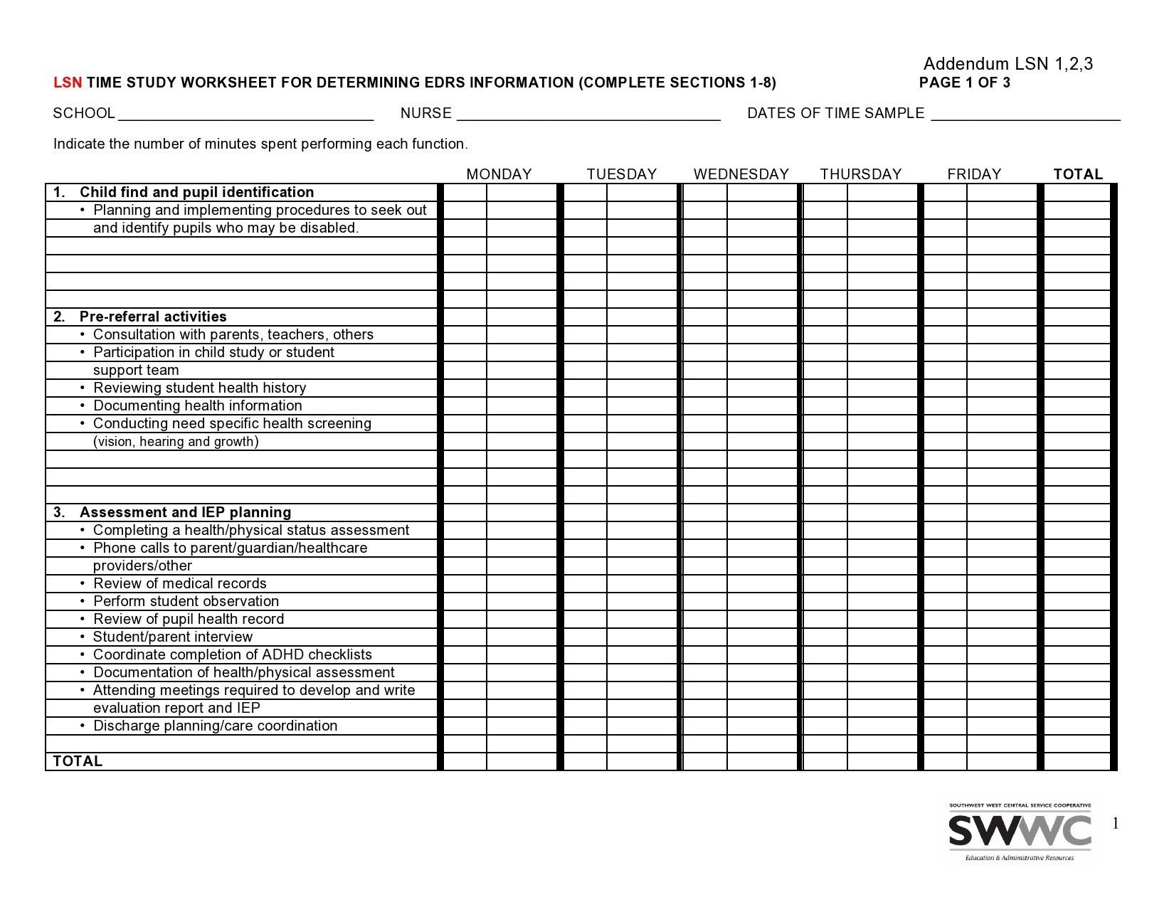 40 Useful Time Study Templates (Excel / Word) ᐅ Templatelab regarding Time Sampling Template