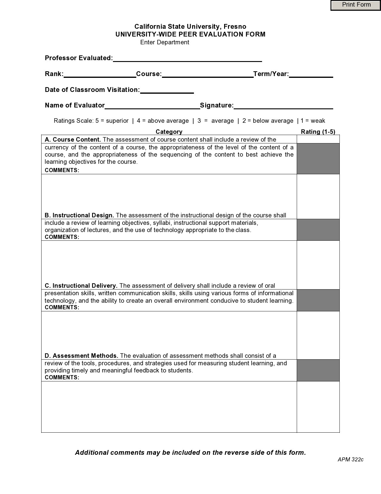 43 Great Peer Evaluation Forms [+Group Review] ᐅ Templatelab pertaining to Peer Review Sample Template