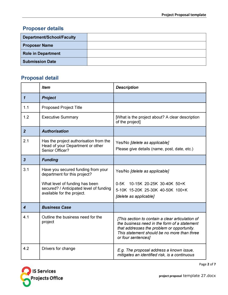 43 Professional Project Proposal Templates ᐅ Templatelab intended for Business Plan Proposal Template Sample