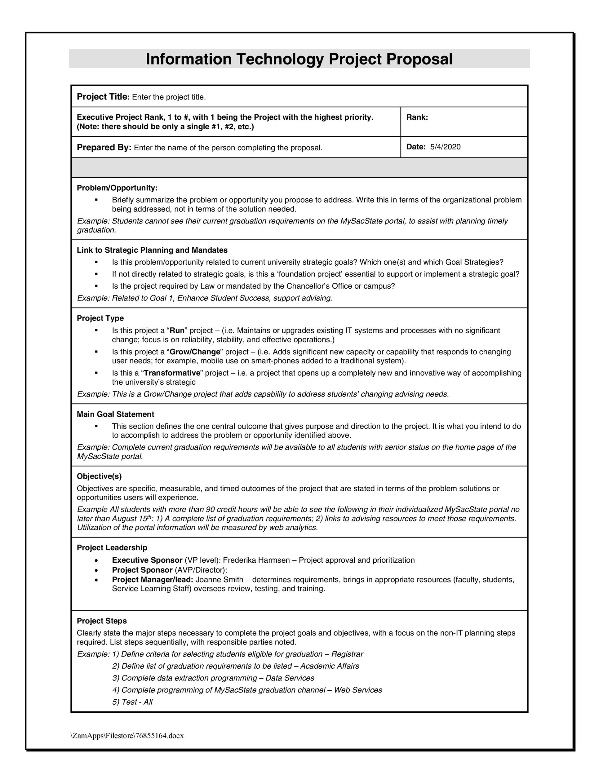 43 Professional Project Proposal Templates ᐅ Templatelab with regard to Project Proposal Sample Template