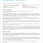 45 Biography Templates & Examples (Personal, Professional) For Bio Sample Template