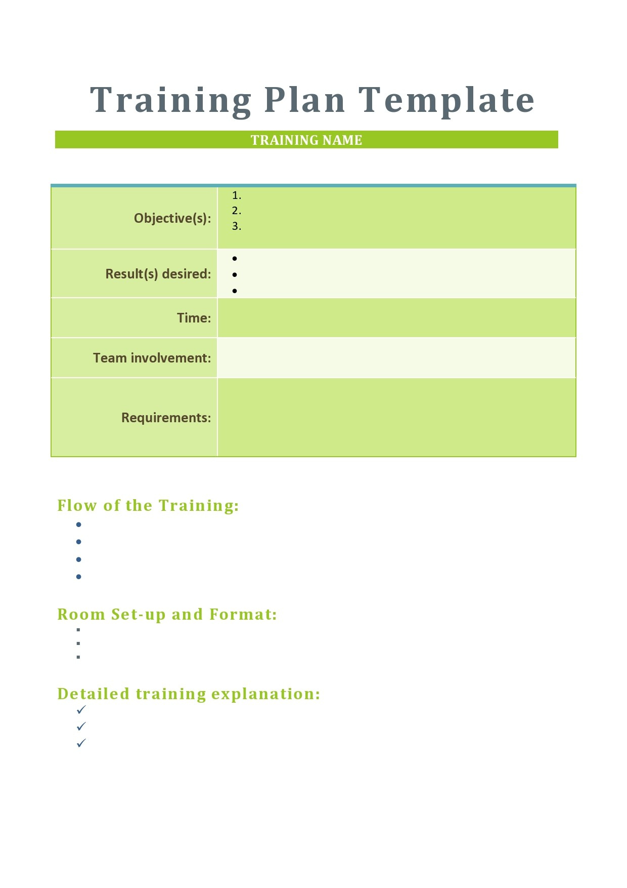 45 Employee Training Plan Templates (Word, Excel, Pdf) ᐅ Templatelab intended for Training Outline Template Sample