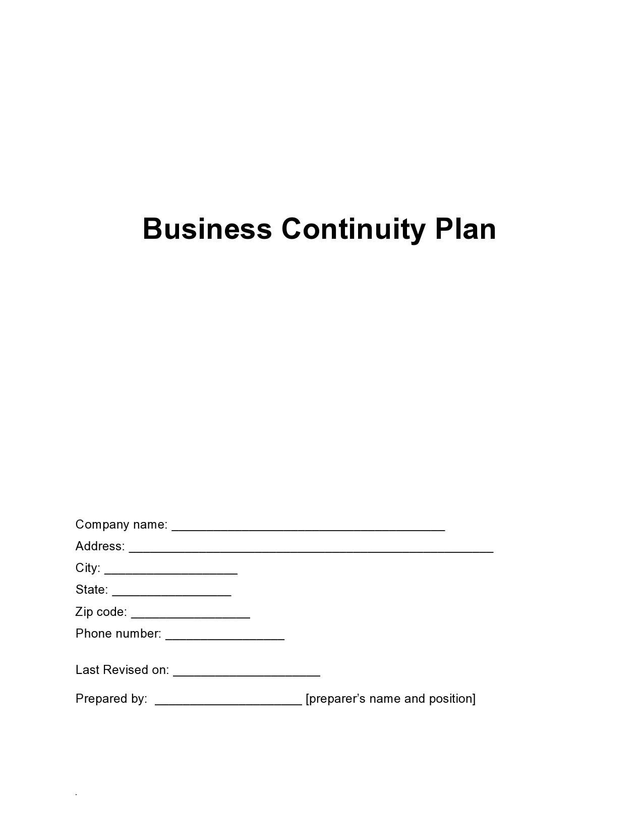 46 Best Business Continuity Plan Templates [Word &amp;amp; Pdf] pertaining to Sample BCP Template