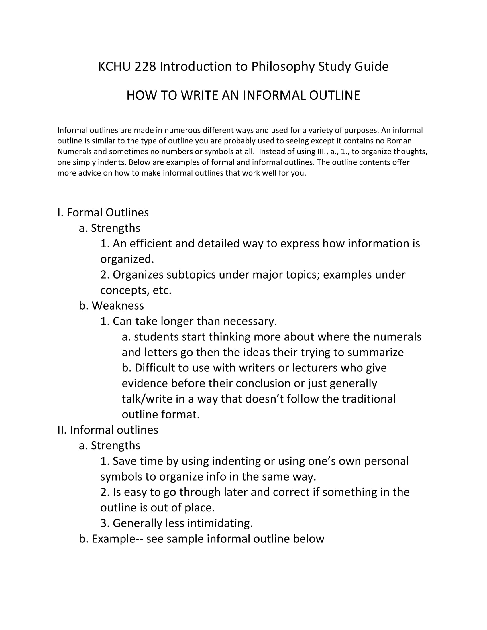 5+ Informal Outline Templates - Pdf, Word throughout Outline Sample Template