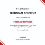 50+ Certificate Ideas & Inspiration 2023 Pertaining To Certificate Of Service Sample Template