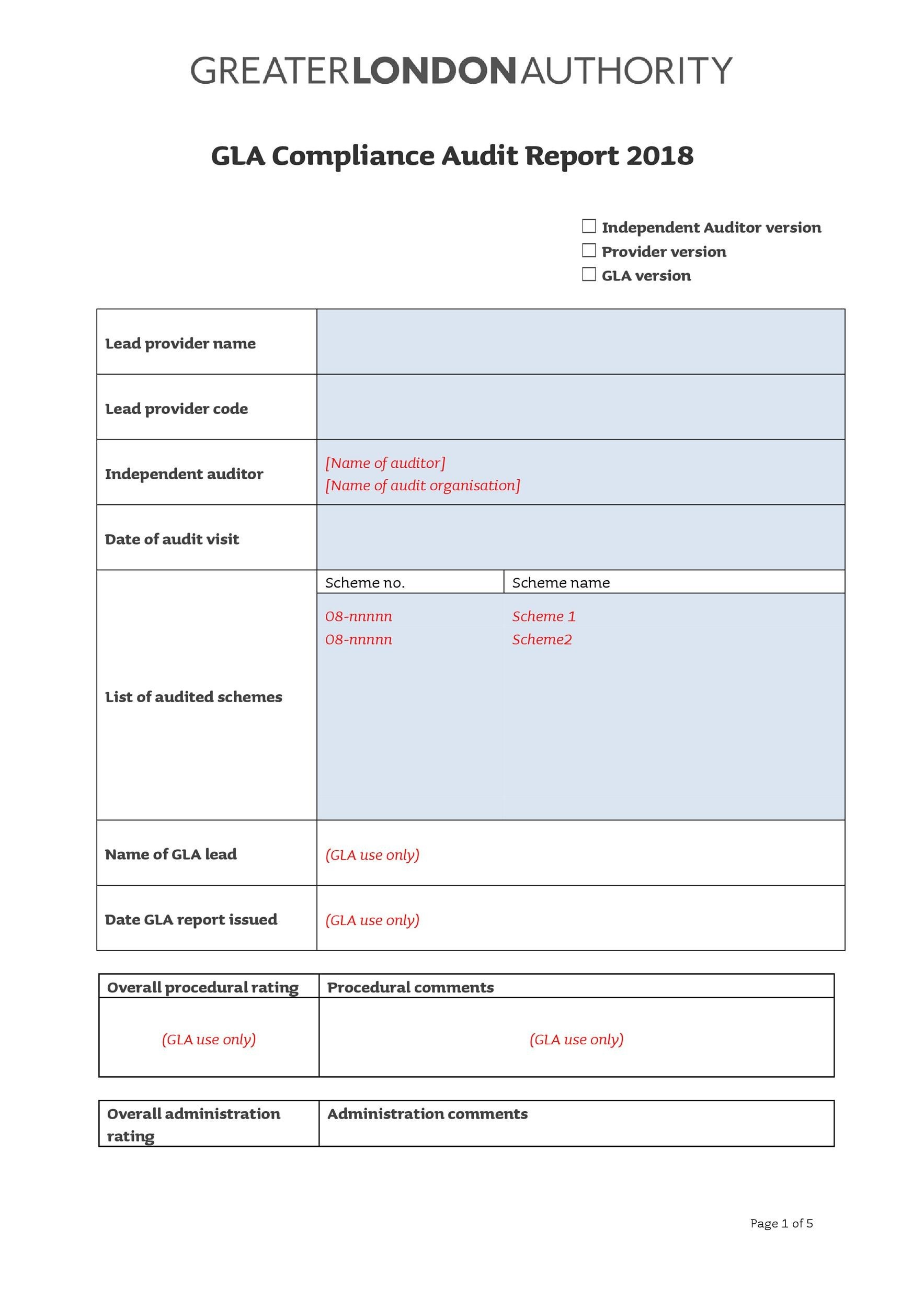 50 Free Audit Report Templates (Internal Audit Reports) ᐅ Templatelab for Internal Audit Report Template Sample