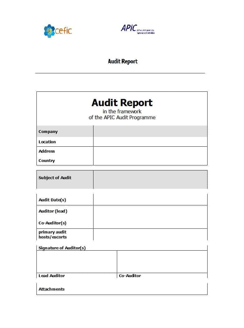 50 Free Audit Report Templates (Internal Audit Reports) ᐅ Within with Internal Audit Report Template Sample