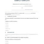 50 Free Memorandum Of Understanding Templates [Word] Inside Memorandum Of Understanding (Mou) Template Sample