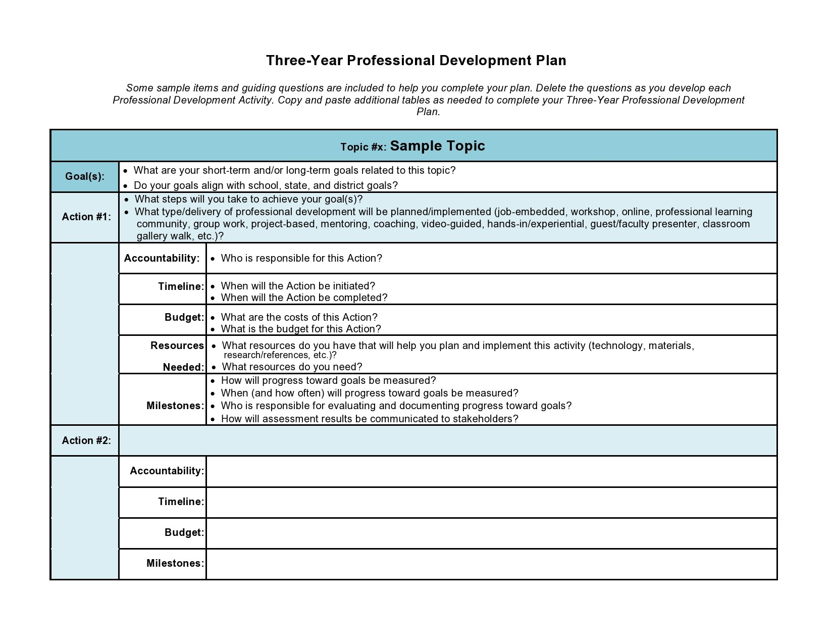 50 Professional Development Plan Templates (Free) ᐅ with Career Development Plan Sample Template