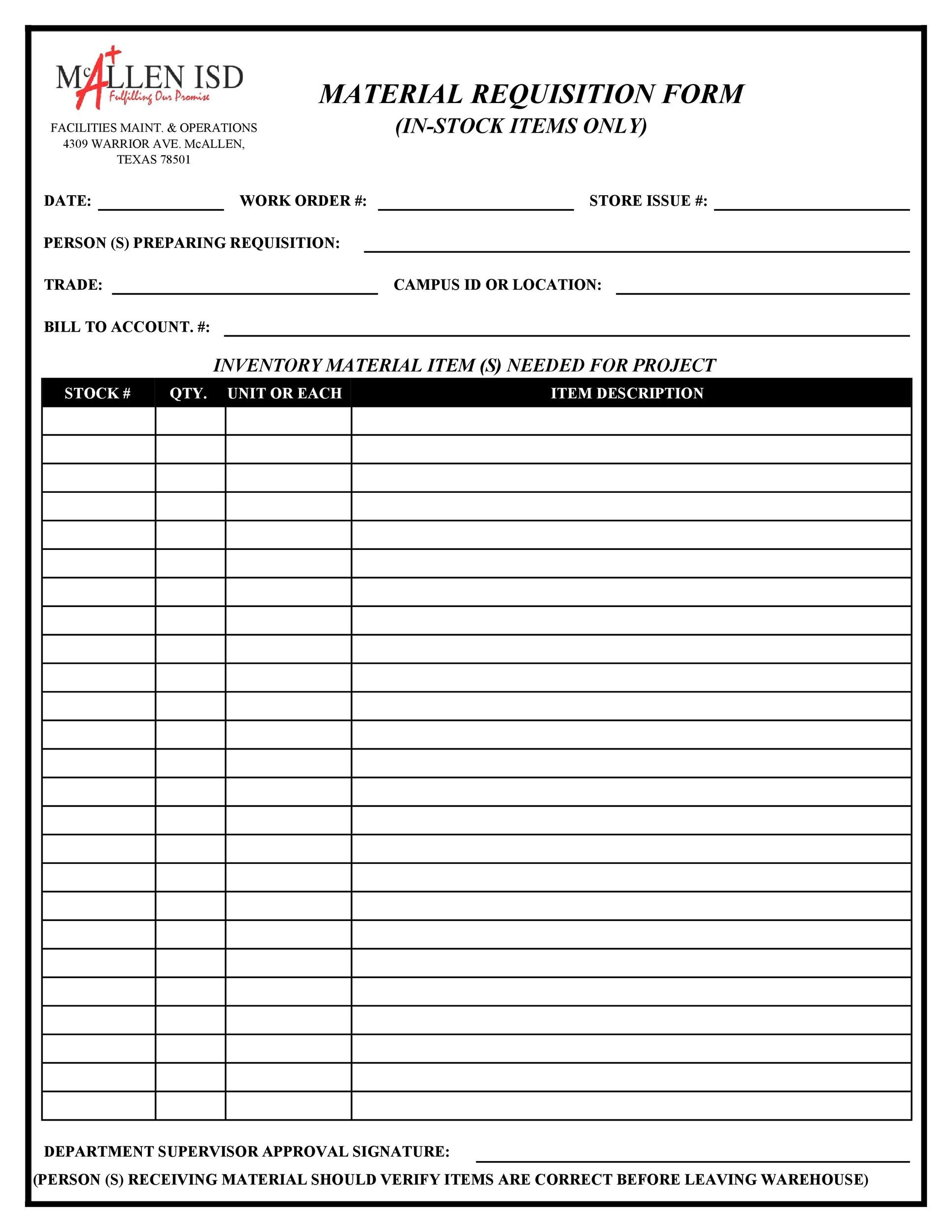 50 Professional Requisition Forms [Purchase / Materials / Lab] inside Product Sample Request Form Template