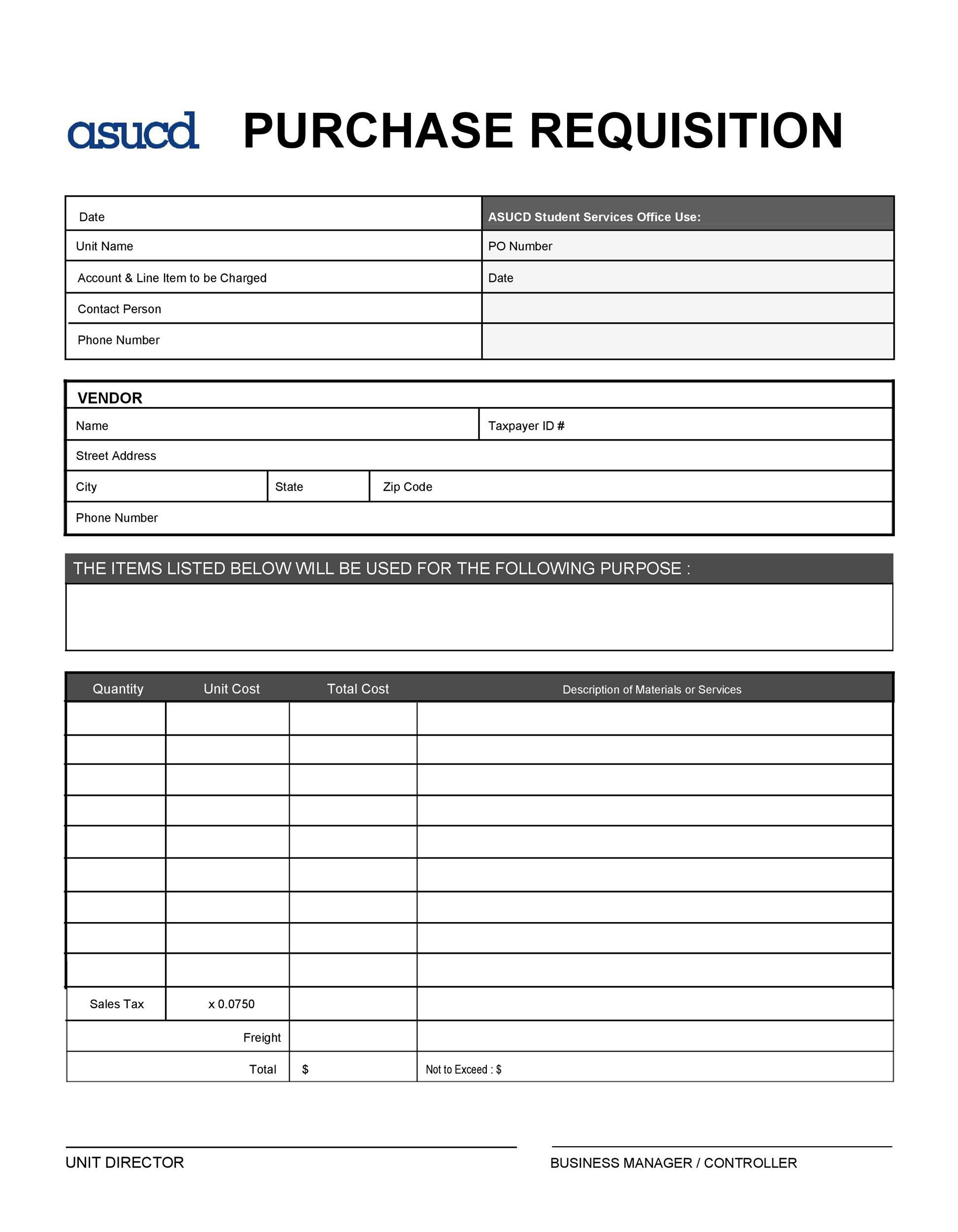 50 Professional Requisition Forms [Purchase / Materials / Lab] with regard to Product Sample Request Form Template