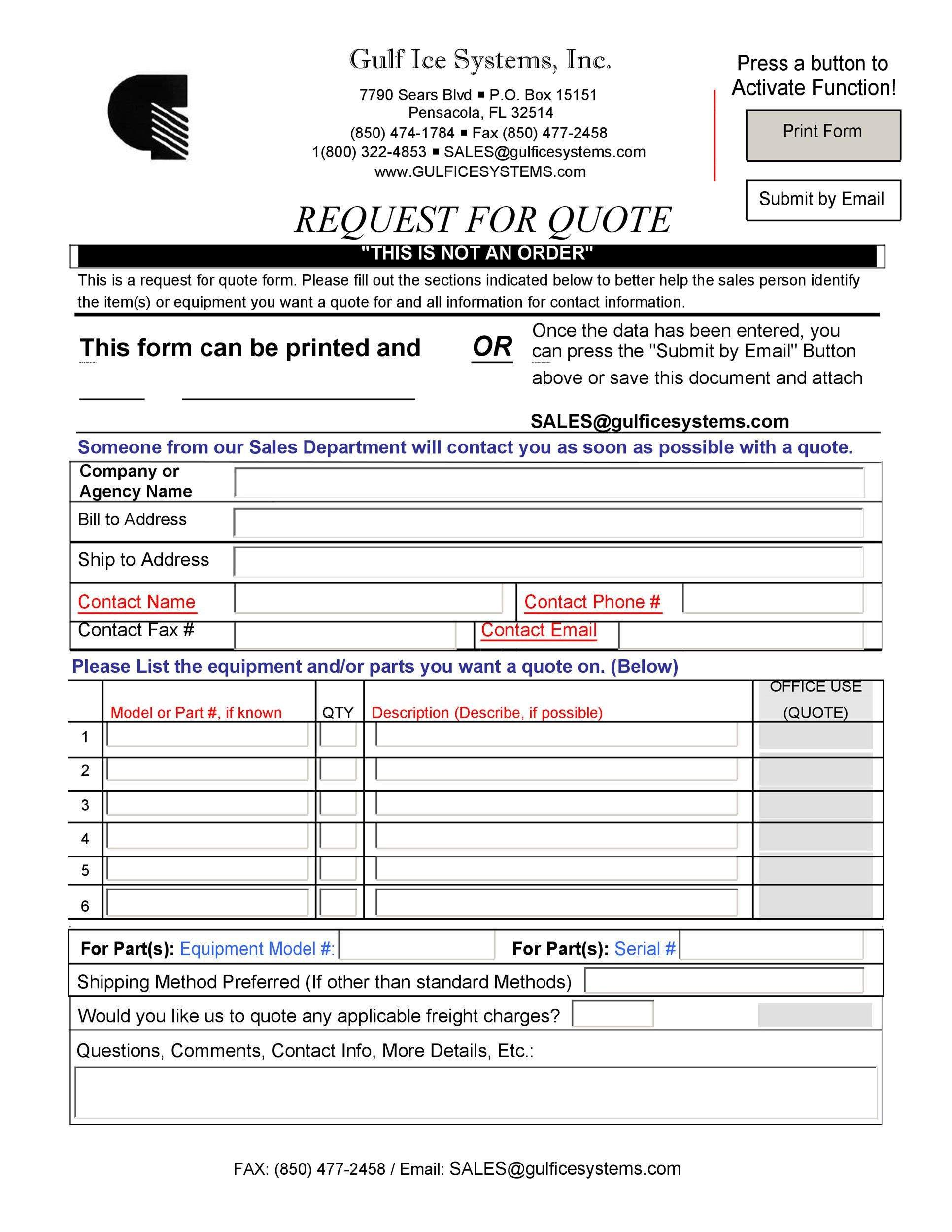 50 Simple Request For Quote Templates (&amp;amp; Forms) ᐅ Templatelab for Quotation Request Sample Template