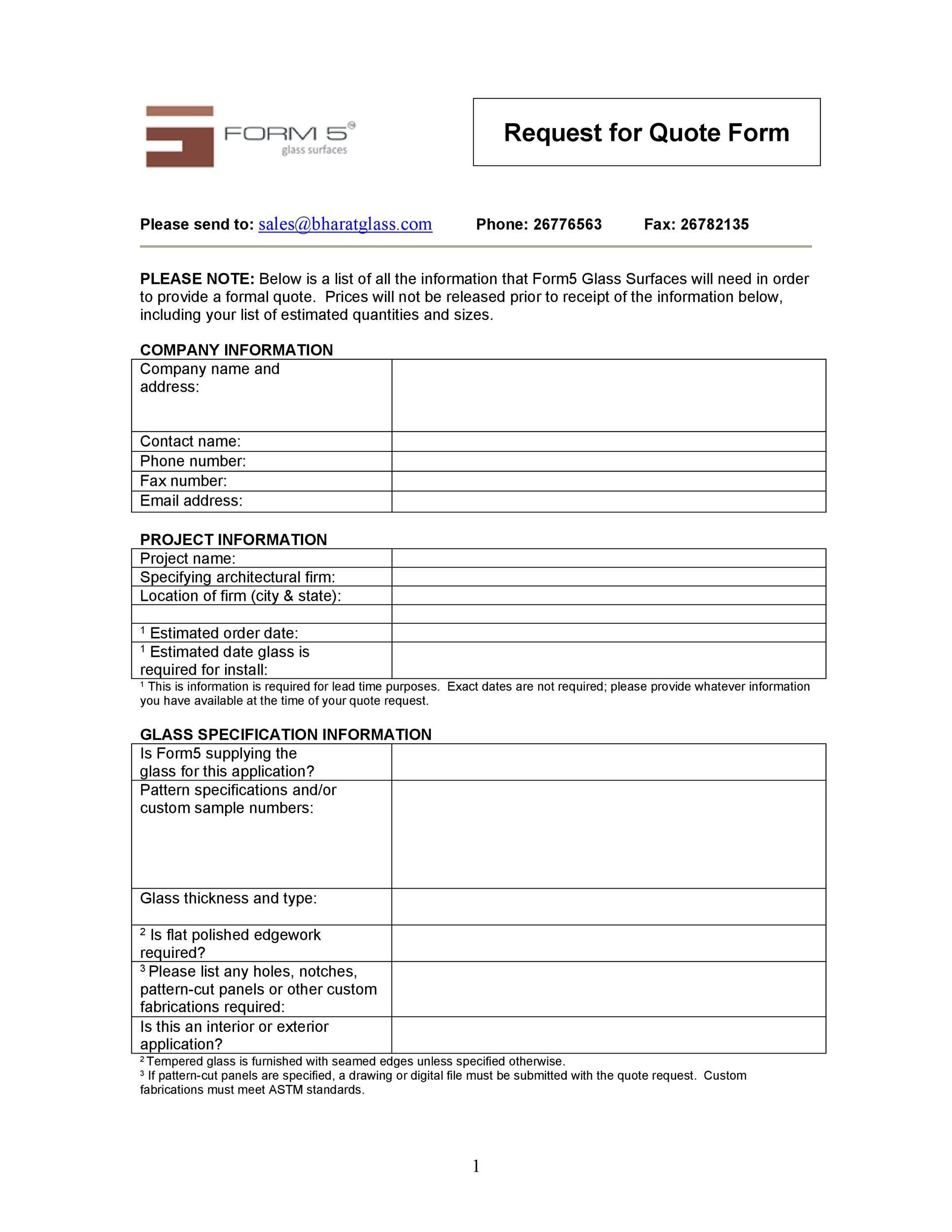 50 Simple Request For Quote Templates (&amp;amp; Forms) ᐅ Templatelab pertaining to Rfq Sample Template