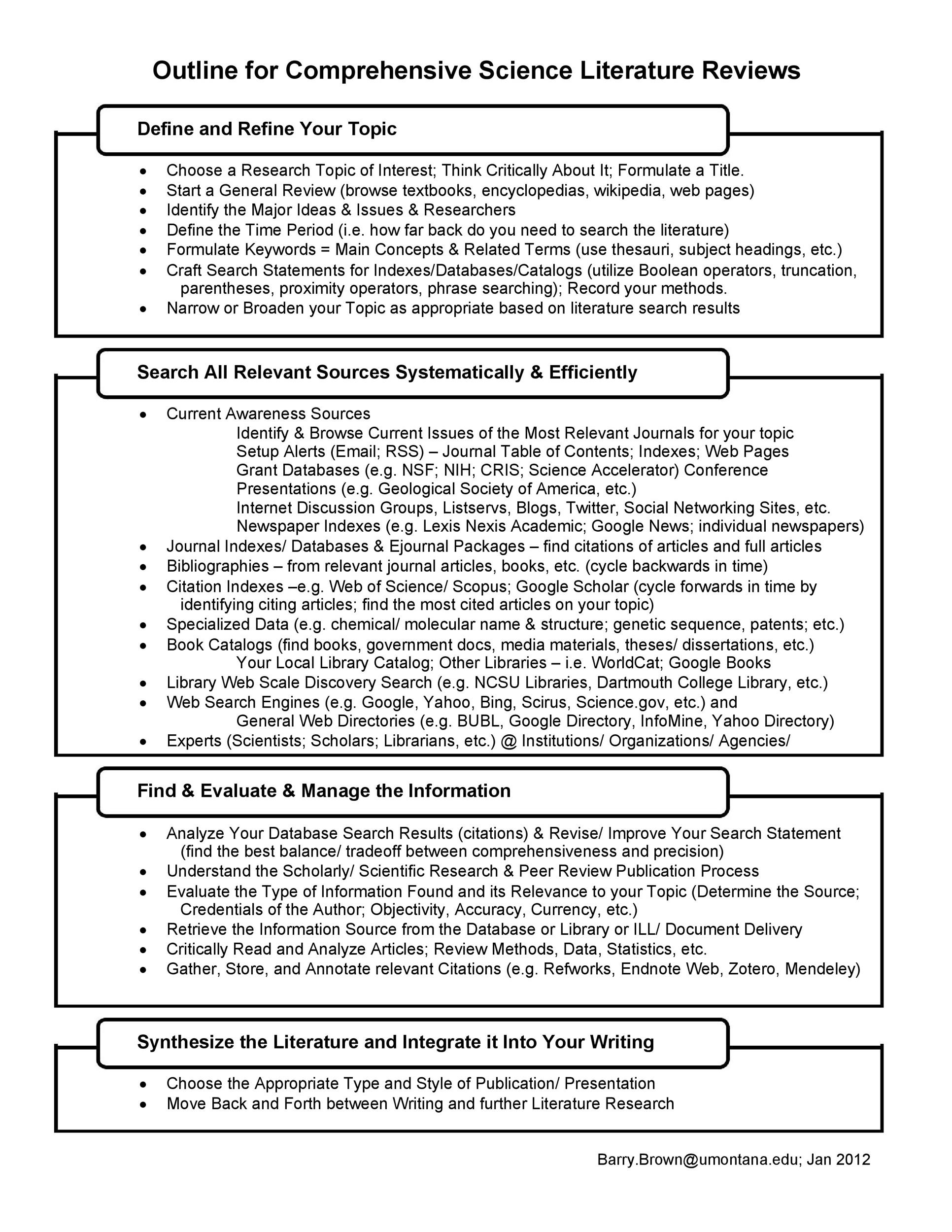 50 Smart Literature Review Templates (Apa) ᐅ Templatelab for Literature Review Sample Template