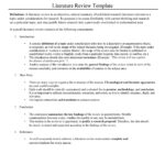 50 Smart Literature Review Templates (Apa) ᐅ Templatelab Regarding Literature Review Sample Template