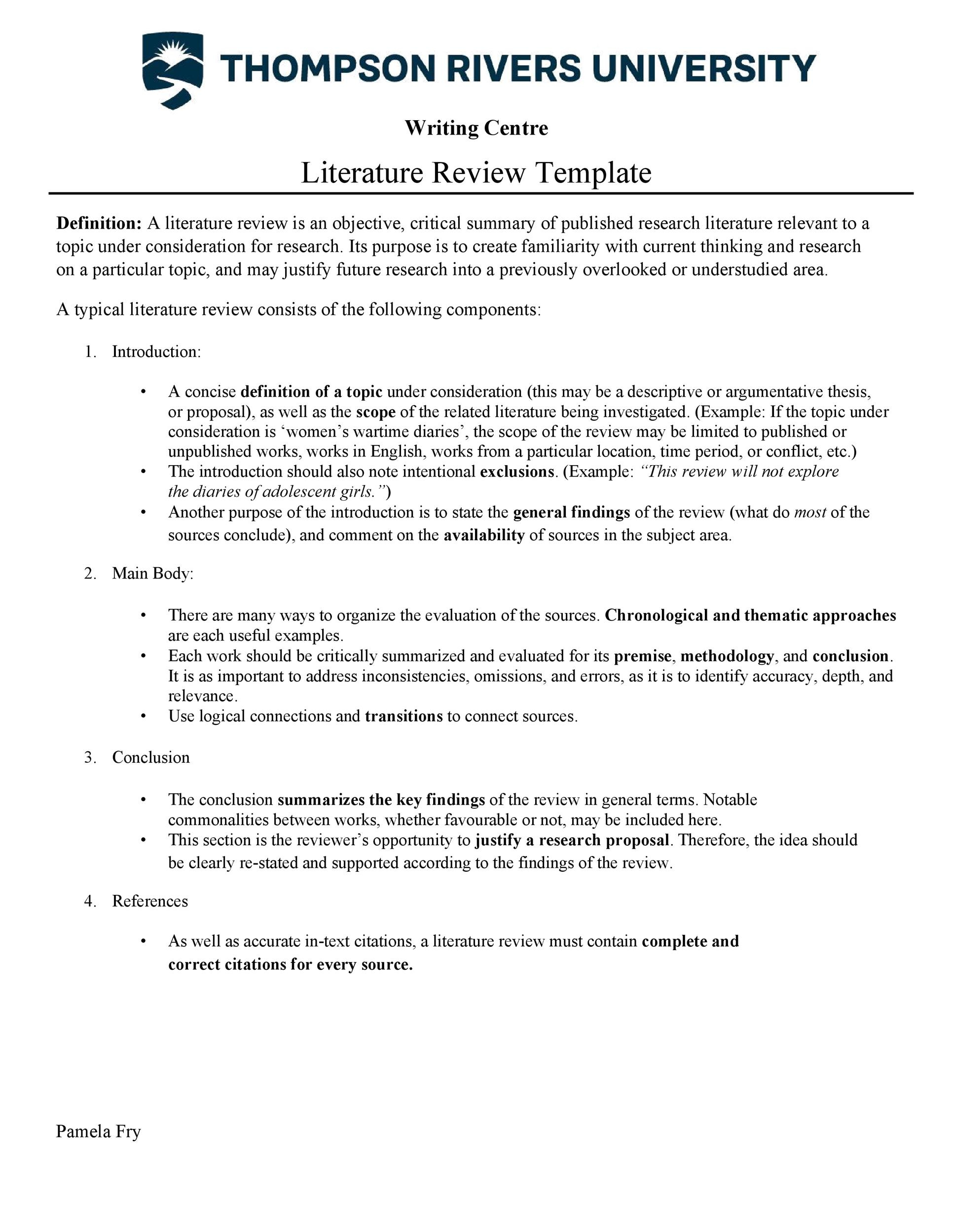 50 Smart Literature Review Templates (Apa) ᐅ Templatelab regarding Literature Review Sample Template