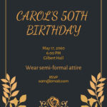 50Th Birthday Invitation Templates In Psd   Free Download In Birthday Invitation Sample Template