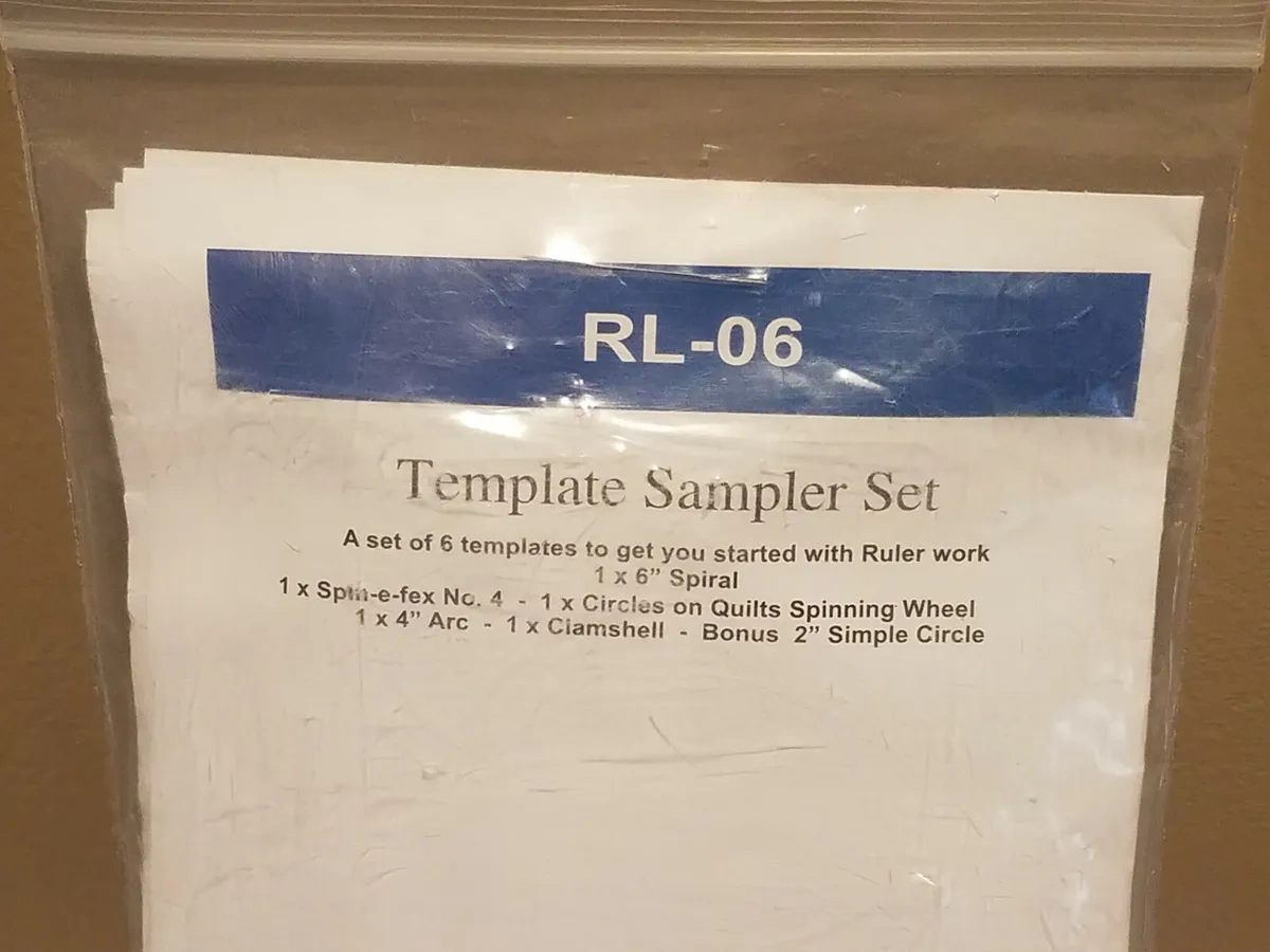 6 Template Sampler Set Sewing Quilting Ruler * Rl-06 New Domestic regarding Rl 06 Sampler Set Template