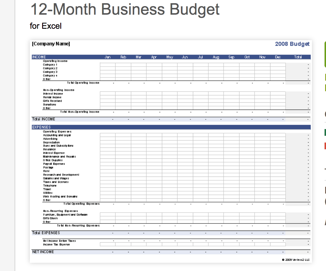 7 Free Budget Templates For Small Businesses | Fundbox regarding Small Business Budget Sample Template