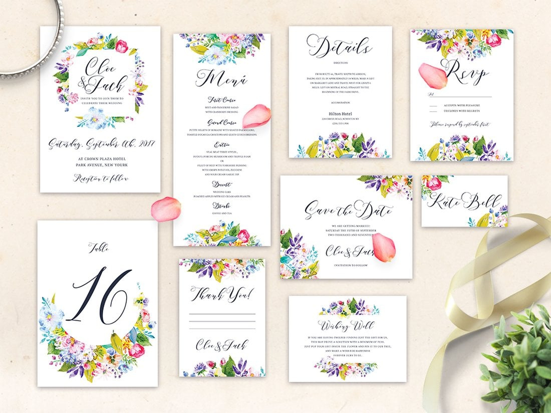 70+ Gorgeous Wedding Invitation Templates | Design Shack in Free Invitations Sample Templates