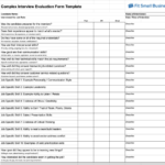 8 Free Interview Evaluation Forms & 3 Scorecard Templates Inside Interview Feedback Sample Template