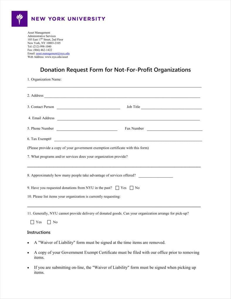 9+ Donation Application Form Templates Free Pdf Format Download intended for Donation Form Template Sample