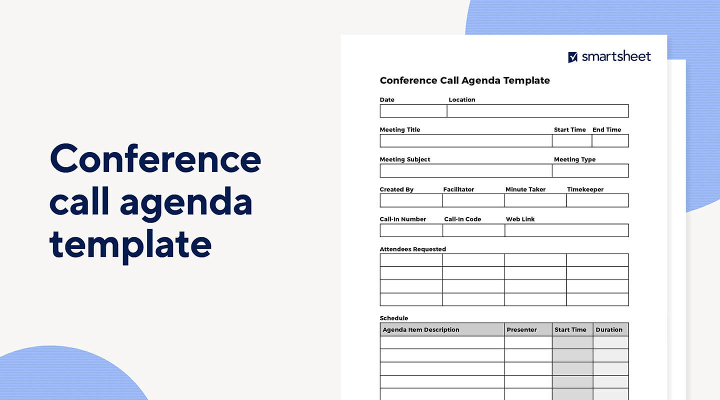 9 Free Conference Planning Templates | Smartsheet with Conference Agenda Sample Template