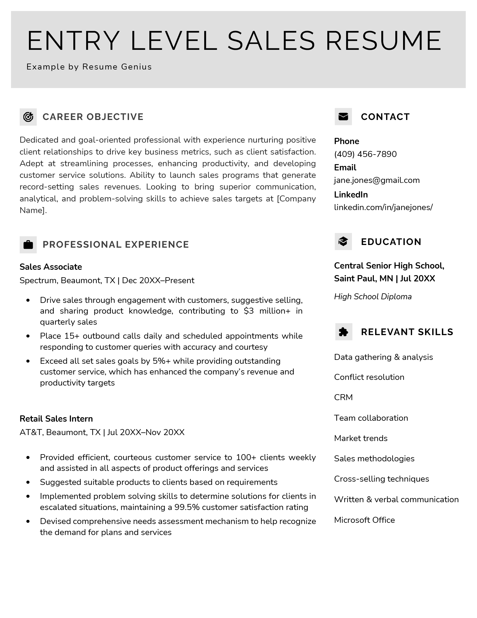 9+ Sales Resume Examples &amp;amp; Writing Tips intended for Sales Resume Sample Template