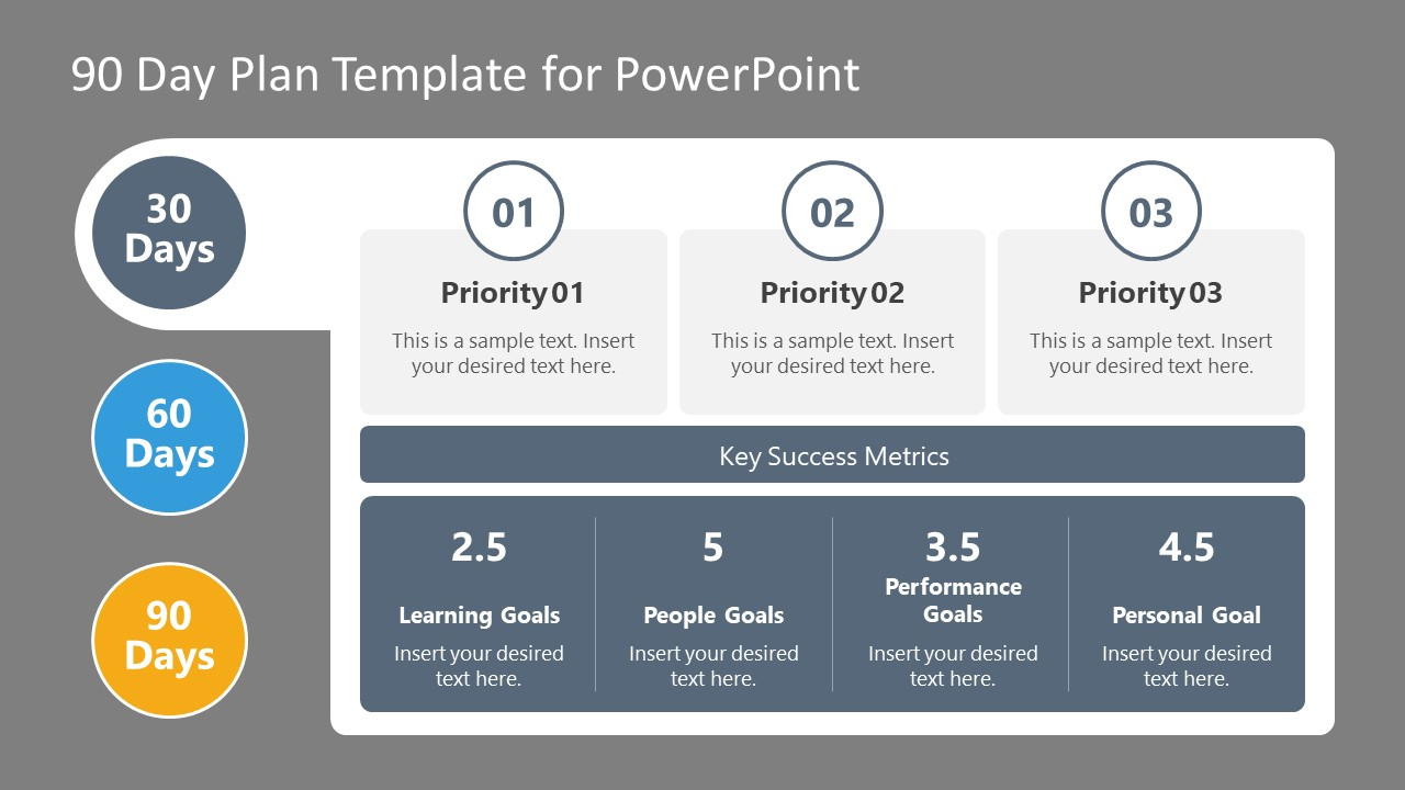 90-Day Plan Powerpoint Template intended for Sample 90-Day Plan Template