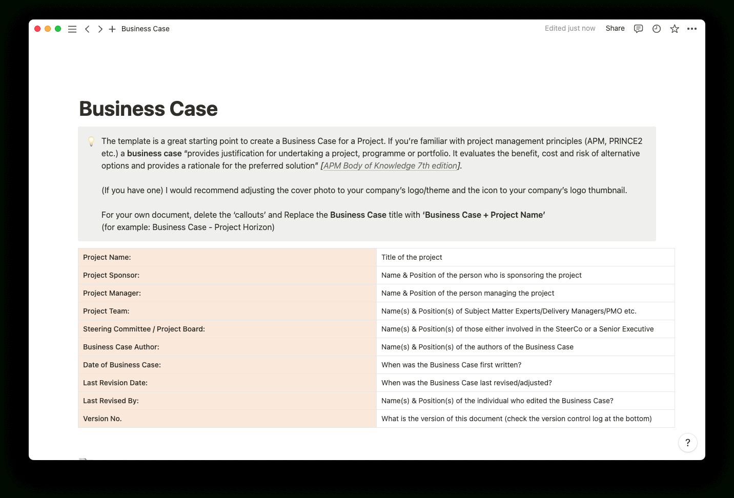 A Guide To Writing A Business Case within Business Case Template Sample