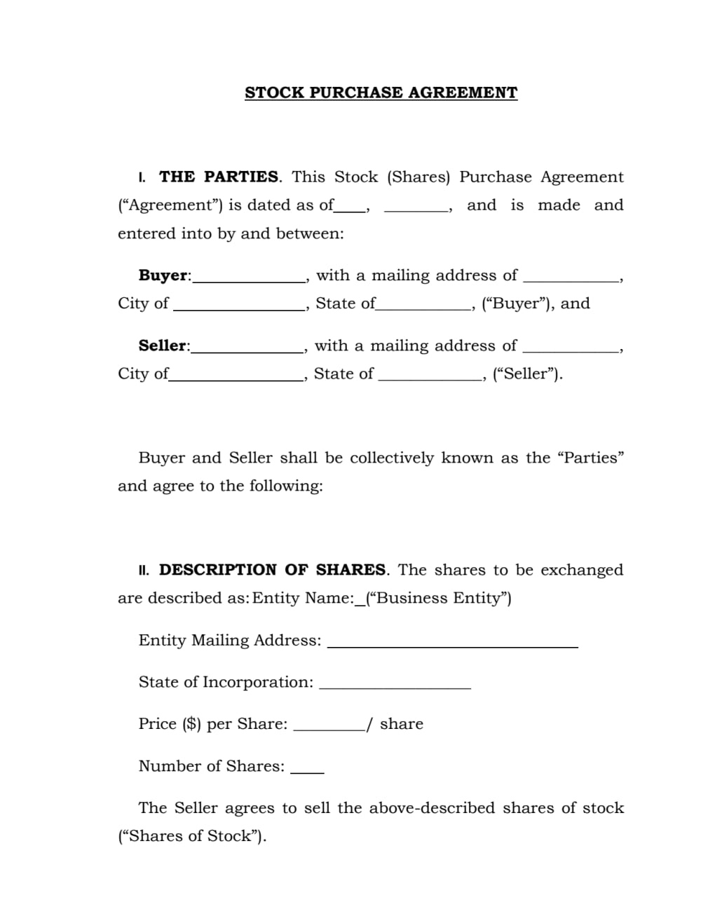 A Proficient Share Purchase Agreement For Companies, Firms And pertaining to Share Purchase Agreement Sample Template