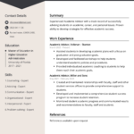 Academic Advisor Cv Example For 2024 (Skills & Templates) In Sample Academic CV Template