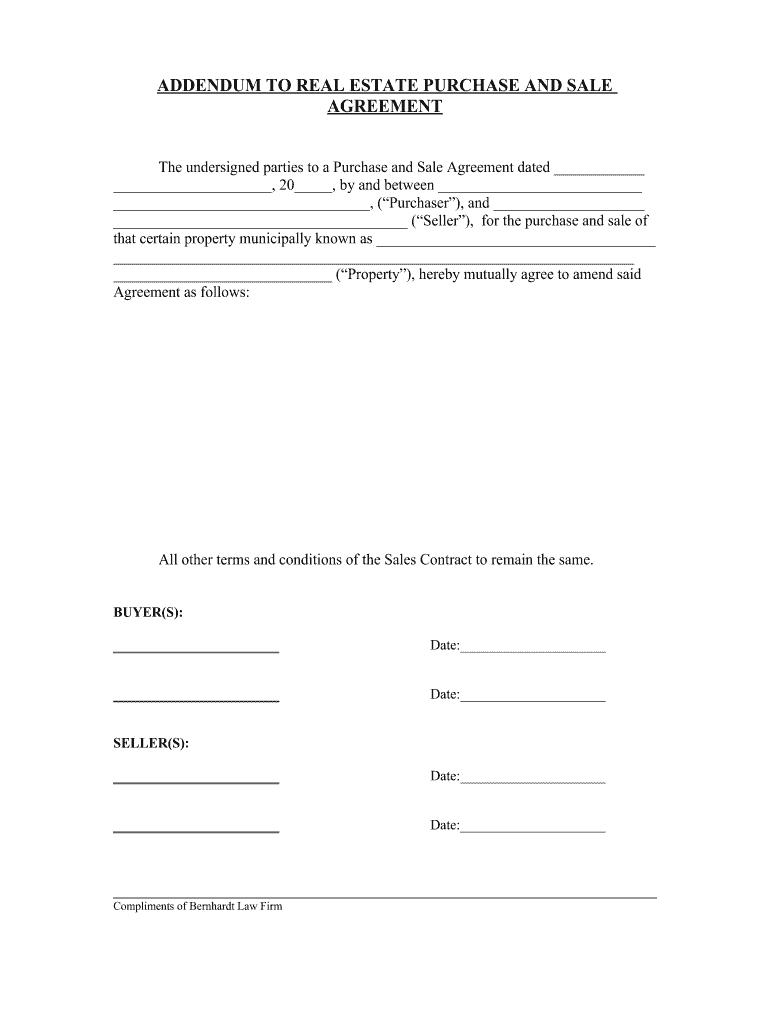 Addendum Real Pdf - Fill Online, Printable, Fillable, Blank for Addendum Sample Template