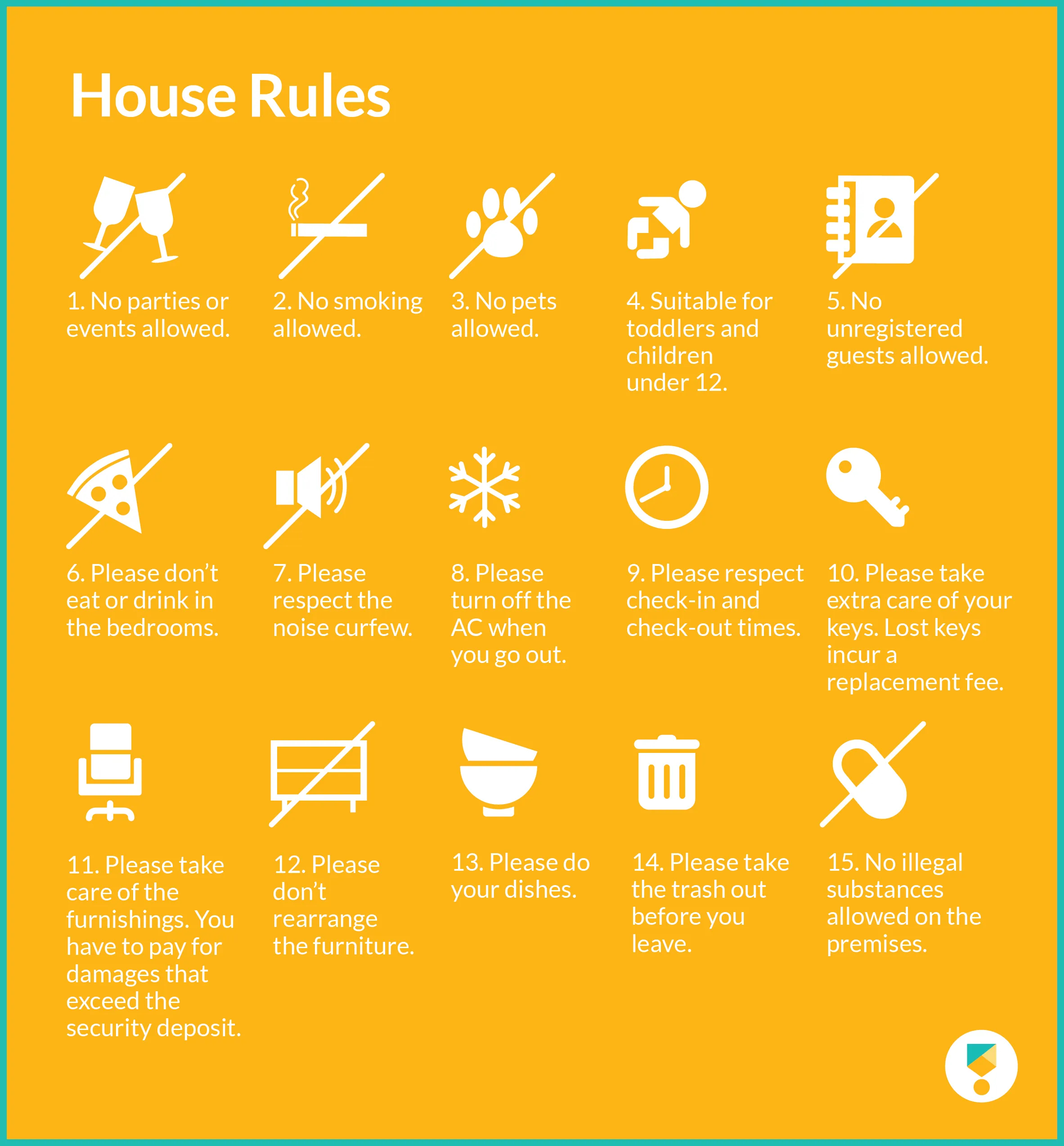 Airbnb House Rules Template: 15 Examples Of Essential House Rules within Sample Airbnb House Rules Template