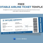 Airline Ticket Templates In Pdf   Free Download | Template With Plane Ticket Sample Template