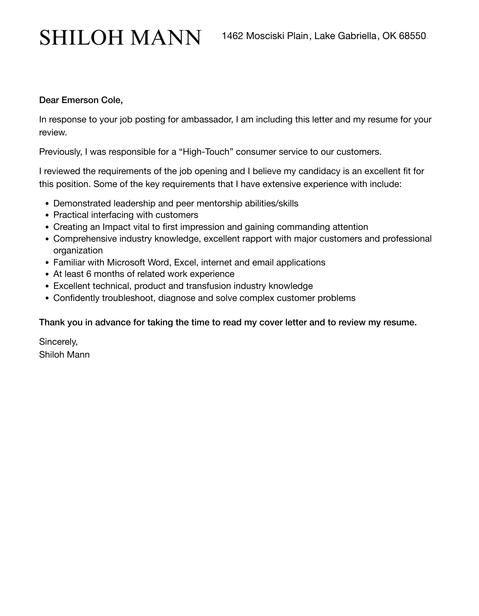 Ambassador Cover Letter | Velvet Jobs within Diplomatic Letter Sample Template